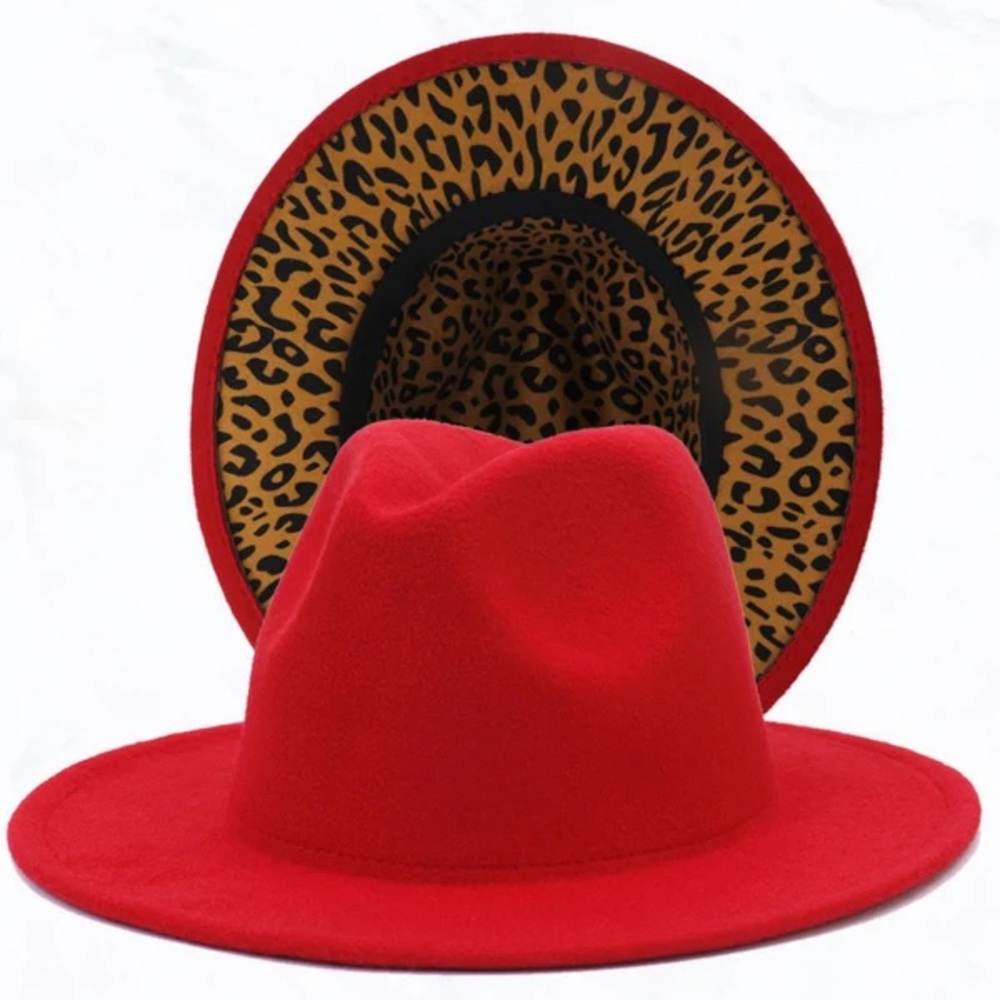 Red & Leopard Fedora❤️🐆